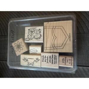 Stampin’ Up Pocket Fun 2003 wood block rubber stamp set